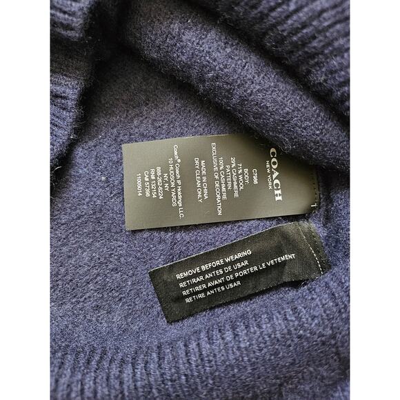 Coach Ski Intarsia Sweater In Recycled Wool And Cashmere Sz Xs - Picture 4 of 6